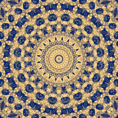 Maya geometrical fantasy - blue yellow