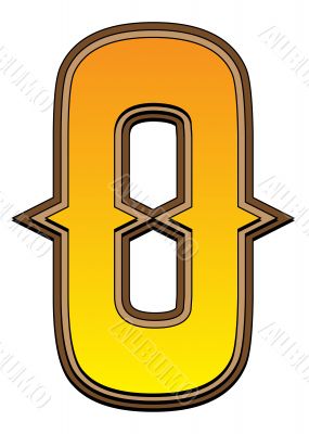 Western alphabet number  - 0