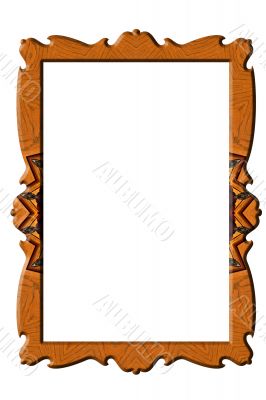 Decorated portrait rectangular frame