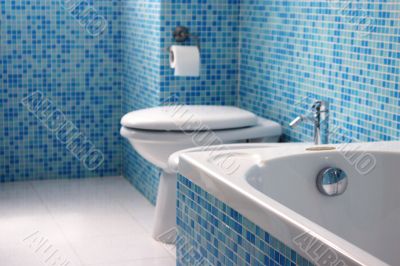 Blue bathroom