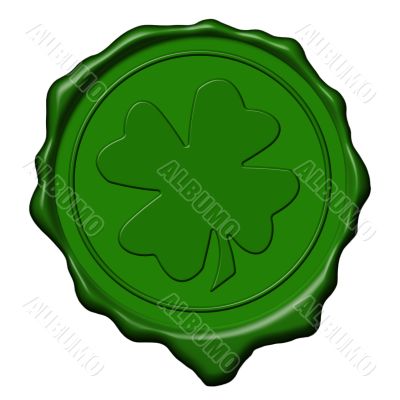Shamrock green wax seal