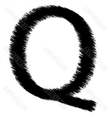 Scribble alphabet letter - Q