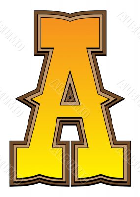 Western alphabet letter - A