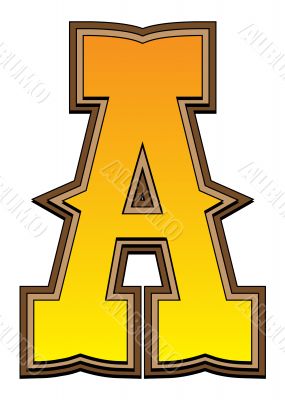 Western alphabet letter - A Western alphabet letter - A