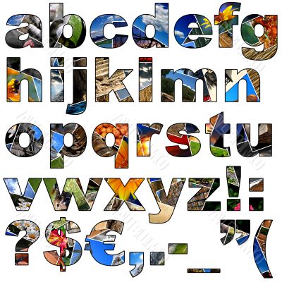 Photo collage alphabet - lowercase