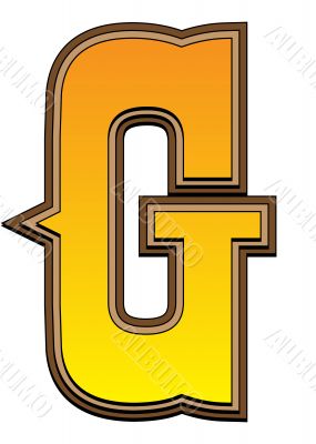 Western alphabet letter - G