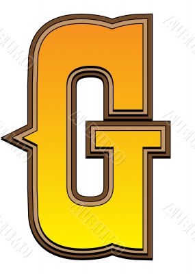 Western alphabet letter - G Western alphabet letter - G