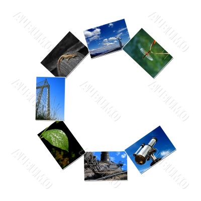 Photo collage alphabet - C