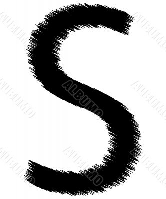 Scribble alphabet letter - S