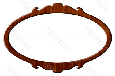 Wood portrait round frame