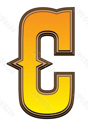 Western alphabet letter - C