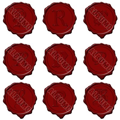 Wax seal alphabet letters - R Wax seal alphabet letters - R