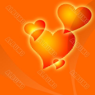 Orange hearts fantasy