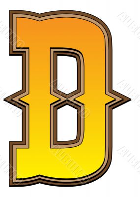 Western alphabet letter - D