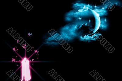 Lovers by the moonlight - no rain Lovers by the moonlight - no rain