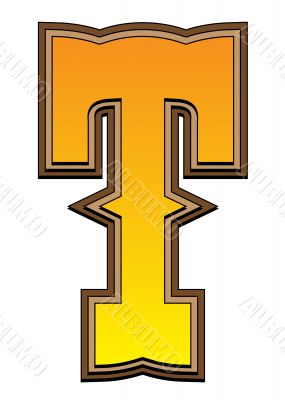 Western alphabet letter - T Western alphabet letter - T