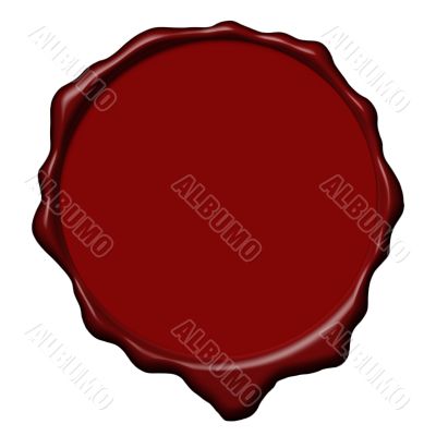 Red wax empty seal