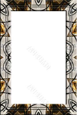 Abstract metallic portrait frame