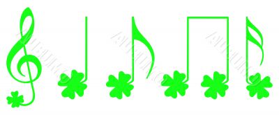 Shamrock musical notes