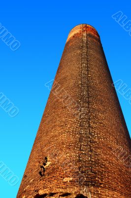 Old brick furnace tower