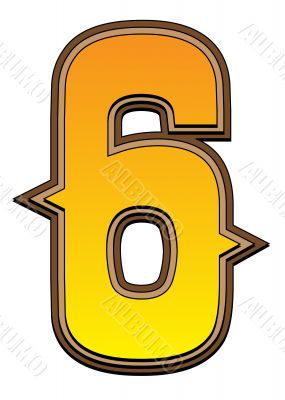 Western alphabet number  - 6