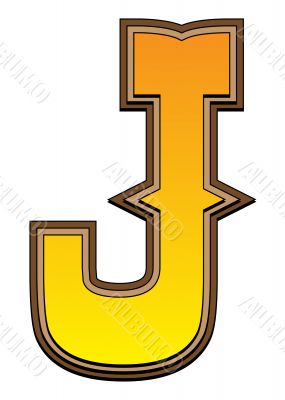 Western alphabet letter - J