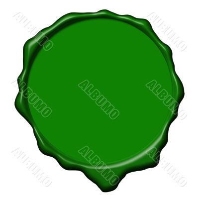 Green wax empty seal