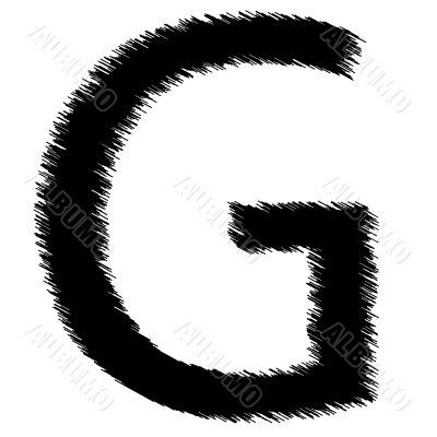 Scribble alphabet letter - G
