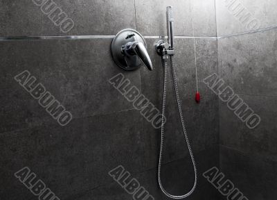 Shower handle and head dark Shower handle and head dark