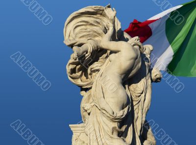 Statue of the mausoleum of the Victorian in Rome