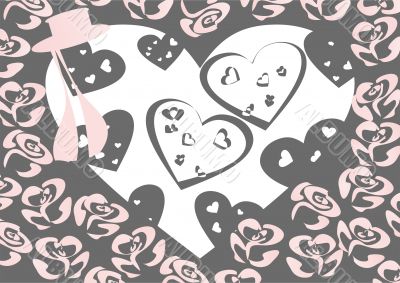 Valentine's Day. Gift Packaging. Hearts. Love and tenderness. Valentine's Day. Gift Packaging. Hearts. Love and tenderness.