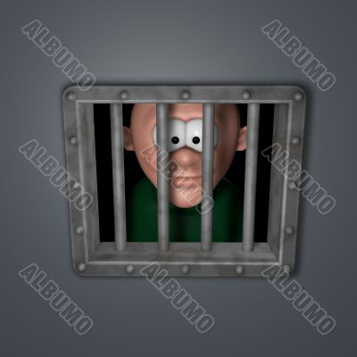 cartoon guy in prison