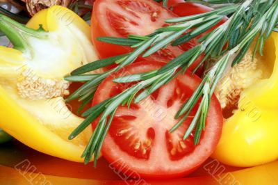 Still life with vegetables