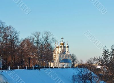 Ryazan, view of the Church of Our Saviour on the bluff