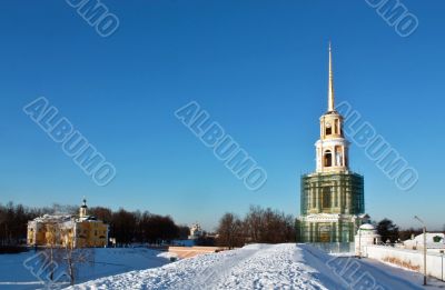 Golden domes of the Ryazan Kremlin 