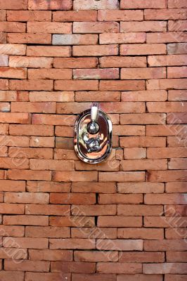 Brick wall shower valve.
