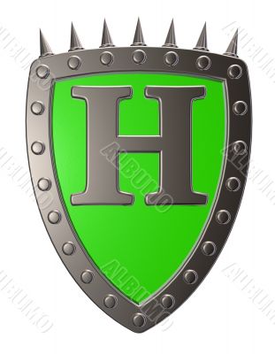 shield with letter h