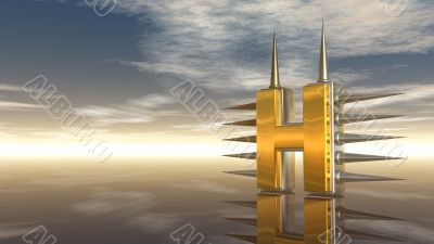 prickles letter h prickles letter h