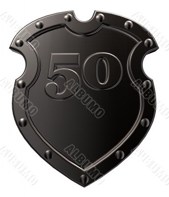 number on metal shield