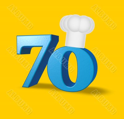 number with cook hat number with cook hat