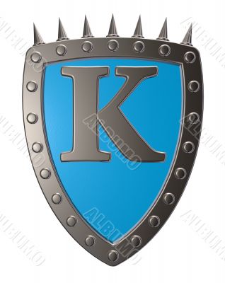 shield with letter k