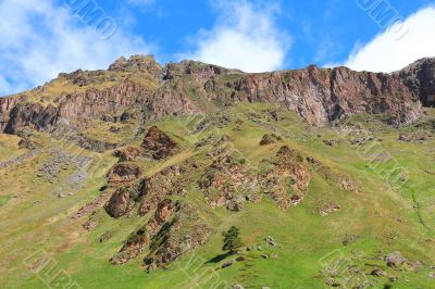 Caucasus mountains Dombai