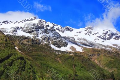 Caucasus mountains Dombai