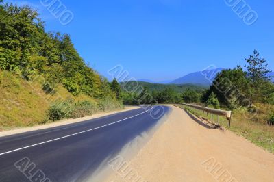 Landscape with road and sky