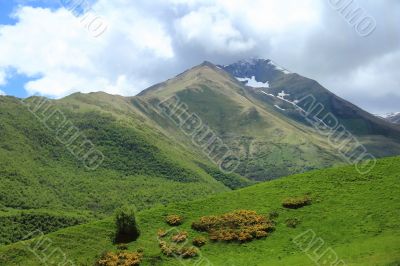 Caucasus mountains Dombai