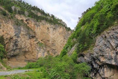 Caucasus mountains Dombai