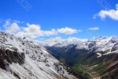 Caucasus mountains Dombai