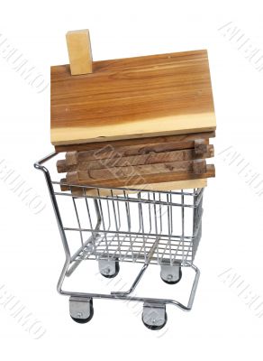 Log Cabin in Shopping Cart