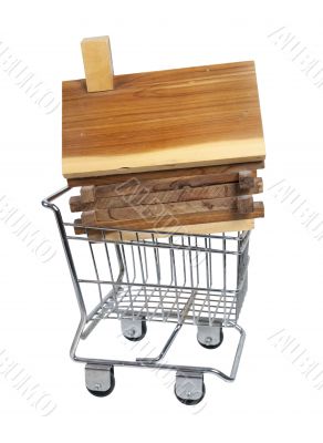 Log Cabin in Shopping Cart
