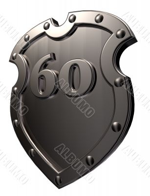 number on metal shield